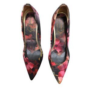 Ted Baker Women's Floral Pointed-Toe Heels Black/Multicolor Size 37